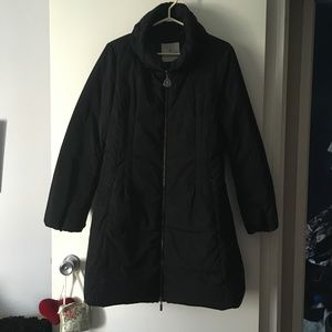 Genuine MONCLER Black Down Filled Puffer Stand Collar Knee Length Jacket 4